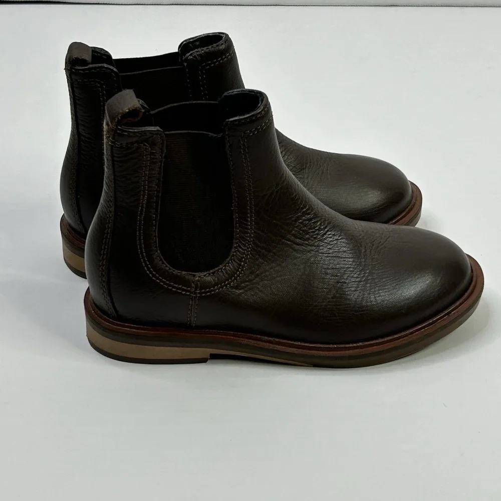 Zara Ankle Boots Little Kids EU 28 / US 11 Dark Brown Pebbled Pull On